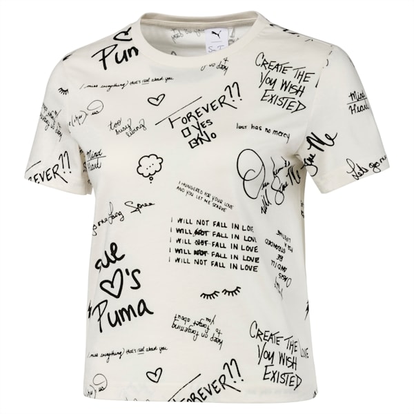 PUMA x SUE TSAI Women's AOP Tee, Whisper White, extralarge