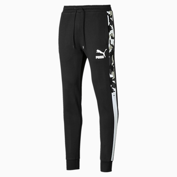 T7 Men's AOP Track Pants, Puma Black, extralarge