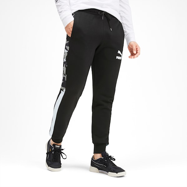 T7 Men's AOP Track Pants, Puma Black, extralarge