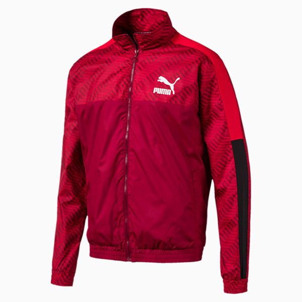 T7 Men's AOP Track Jacket, Rhubarb-Repeat logo, extralarge