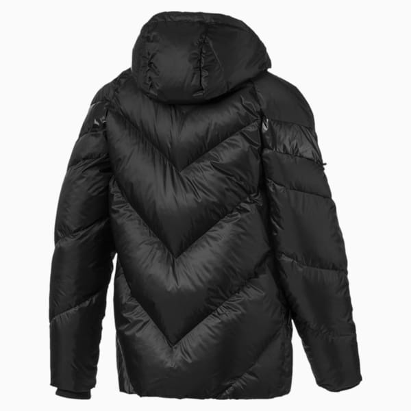 MCS Shiny Hooded Men's Puffer Down Jacket, Puma Black, extralarge-IND