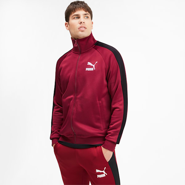 Iconic T7 Men's Track Jacket, Rhubarb, extralarge-IND