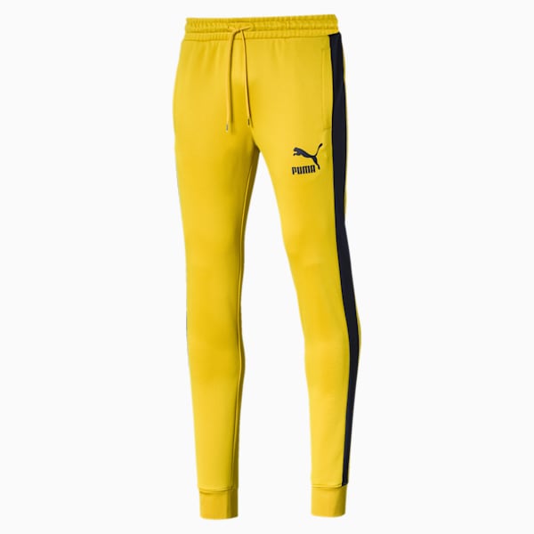 Iconic T7 Men's Track Pants, Sulphur, extralarge