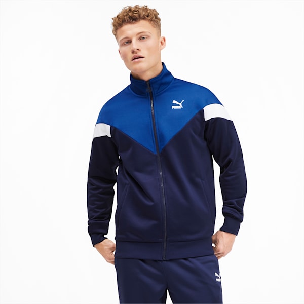 Iconic MCS Men's Track Jacket, Peacoat, extralarge