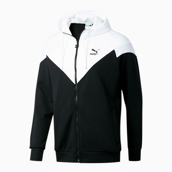 Iconic MCS Men's Full Zip Hoodie, Puma Black, extralarge