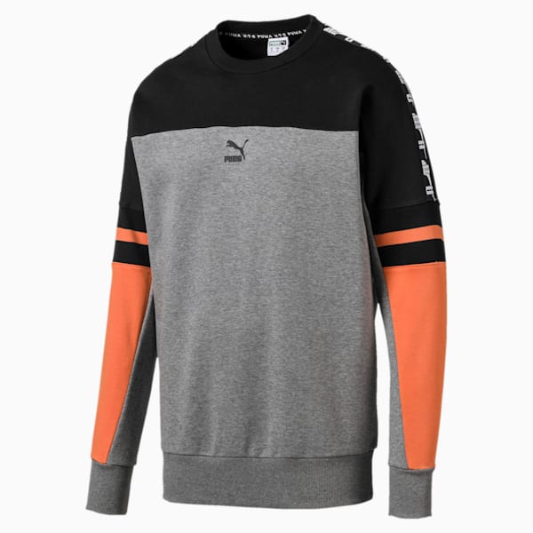 PUMA XTG Men's Crewneck Sweatshirt, Medium Gray Heather, extralarge