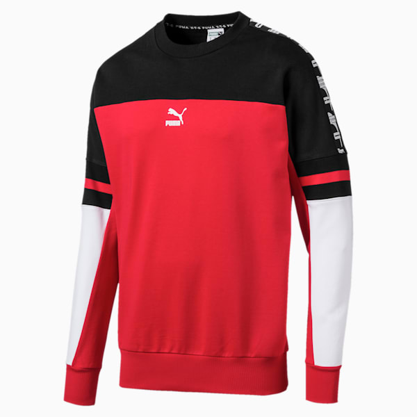 PUMA XTG Men's Crewneck Sweatshirt, High Risk Red, extralarge