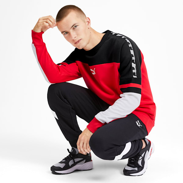 PUMA XTG Men's Crewneck Sweatshirt, High Risk Red, extralarge