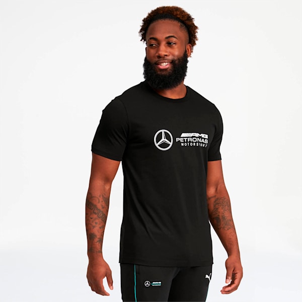 Mercedes-AMG Petronas Men's Logo Tee, Puma Black, extralarge