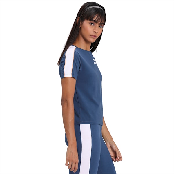 Classics Tight Women's Slim Fit Top, Dark Denim, extralarge-IND