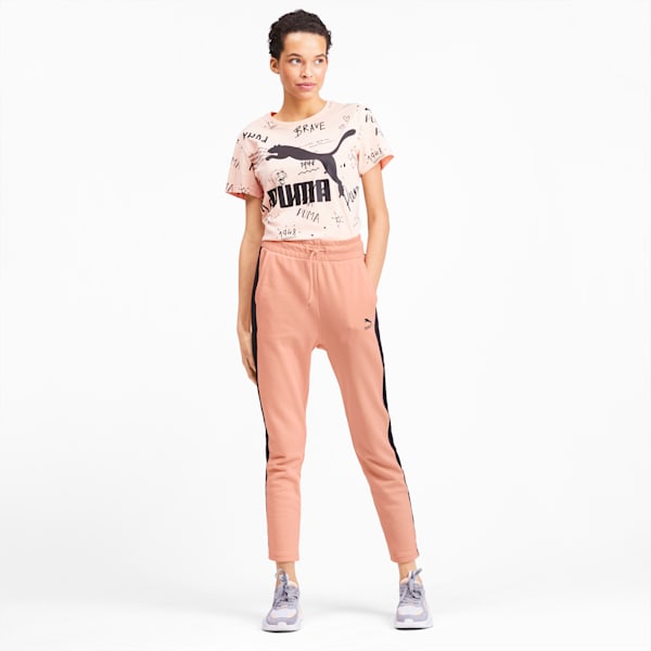 NEW Puma Women's Classics T7 Track Pants - Bubblegum Pink / White - Medium