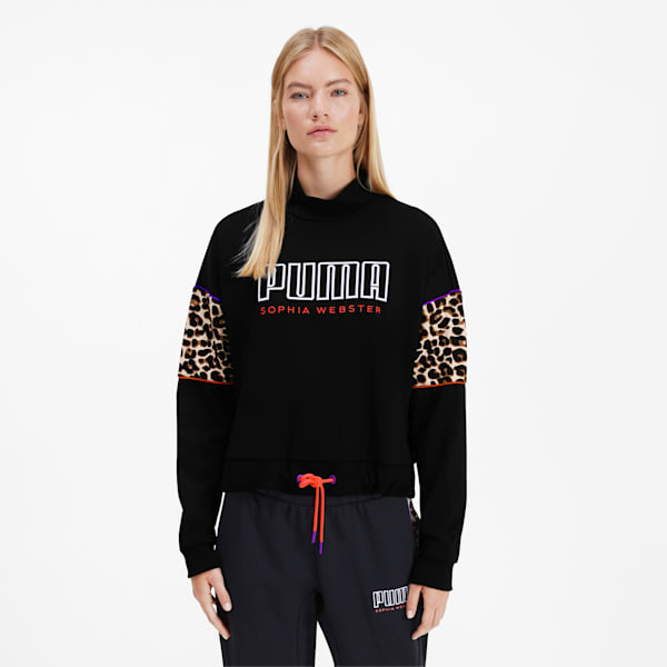 PUMA x SOPHIA WEBSTER Women's Crewneck Sweatshirt, Puma Black, extralarge