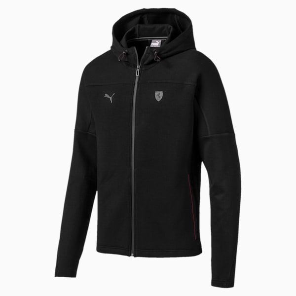 Ferrari Men's Hooded Sweat Jacket, Puma Black, extralarge