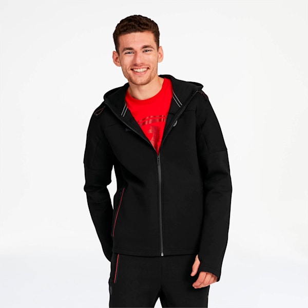 Ferrari Men's Hooded Sweat Jacket, Puma Black, extralarge