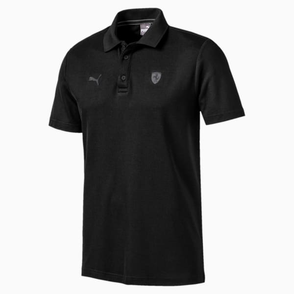 Puma black polo t shirt deals