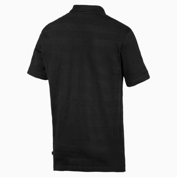 Ferrari Men's Striped Polo, Puma Black, extralarge