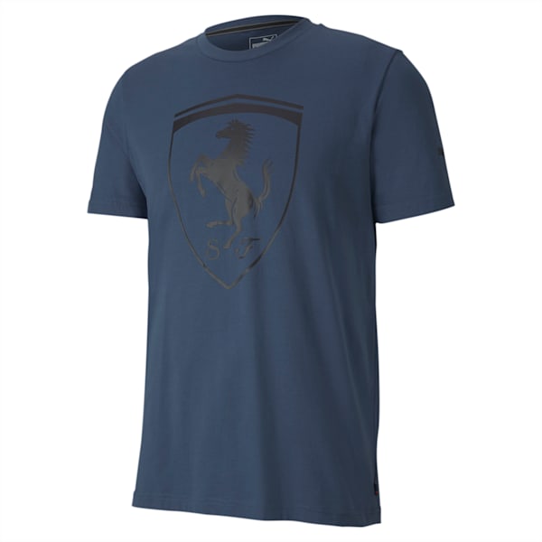 Ferrari Big Shield Regular Fit Men's T-Shirt, Dark Denim, extralarge-IND