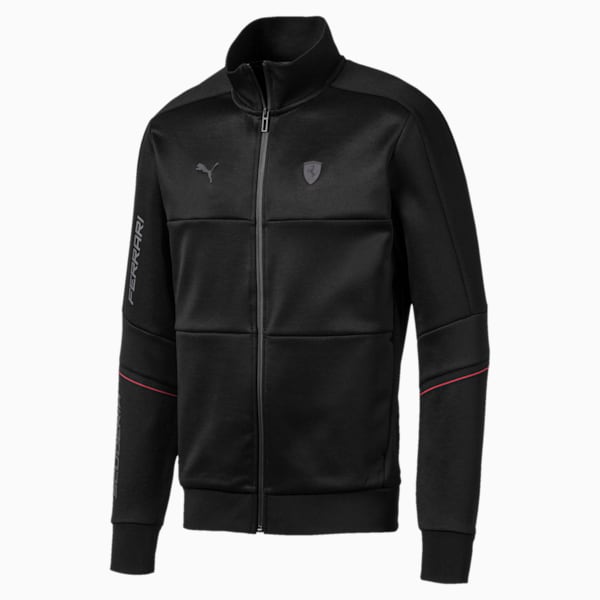 Ferrari Men's T7 Track Jacket, Puma Black, extralarge