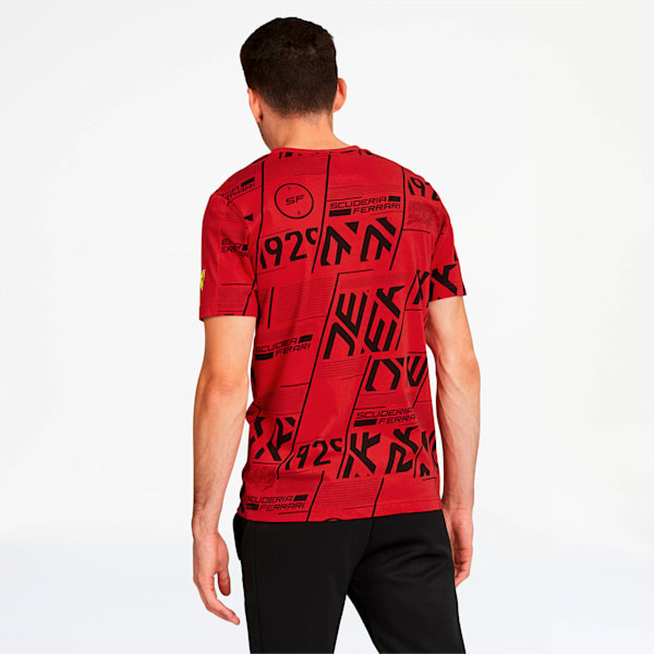 Scuderia Ferrari Men's AOP Tee, Rosso Corsa, extralarge