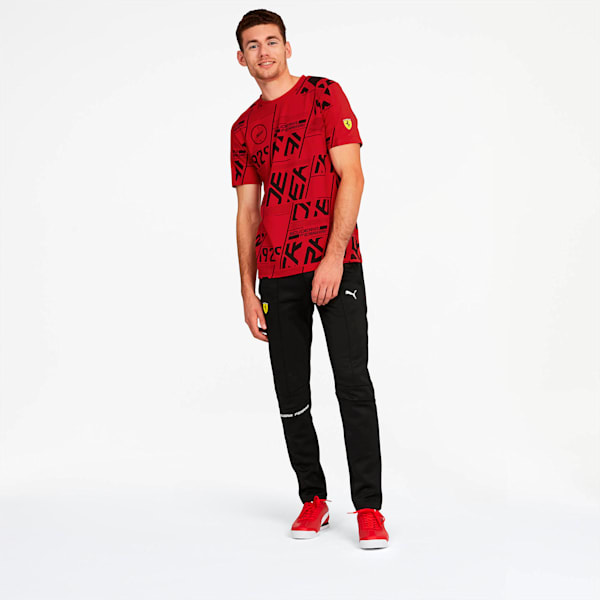 Scuderia Ferrari Men's AOP Tee, Rosso Corsa, extralarge