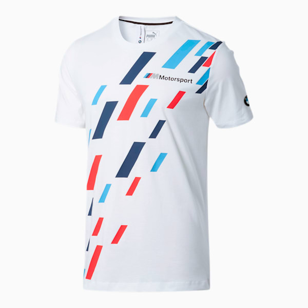 BMW M Motorsport Men's Graphic Tee, Puma White, extralarge