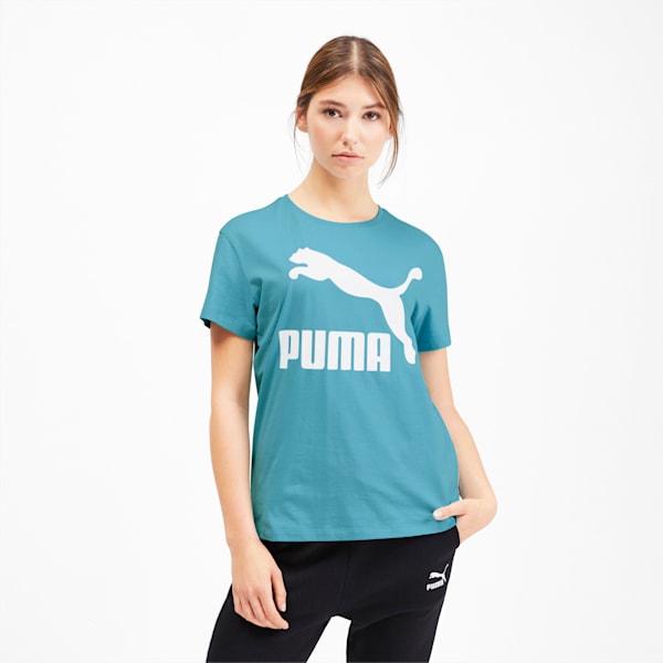 Classics Women's Logo Tee, Milky Blue, extralarge