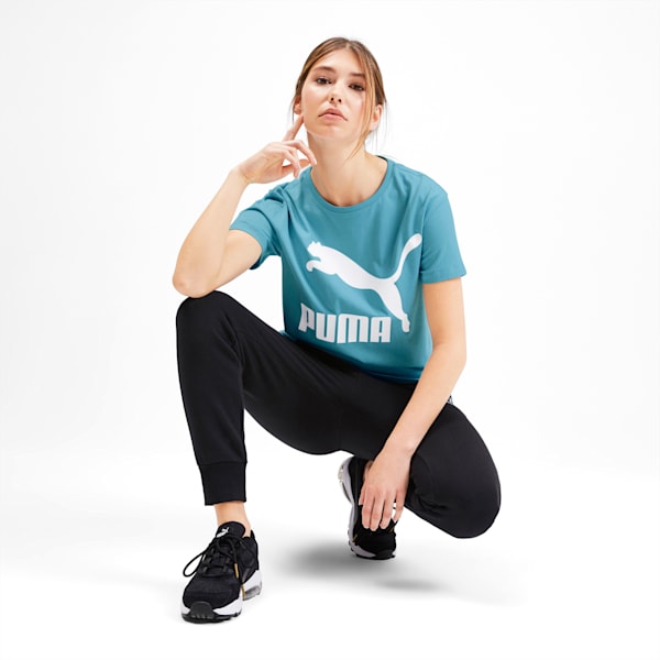 Classics Women's Logo Tee, Milky Blue, extralarge