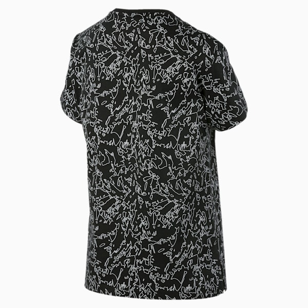 Classics Women's AOP Logo Tee, Puma Black, extralarge