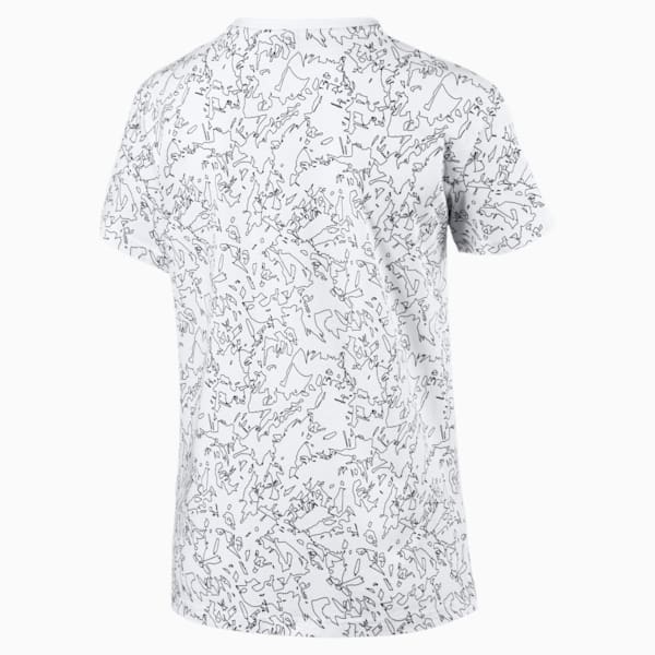Classics Women's AOP Logo Tee, Puma White, extralarge