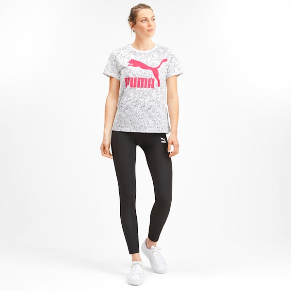 Classics Women's AOP Logo Tee, Puma White, extralarge