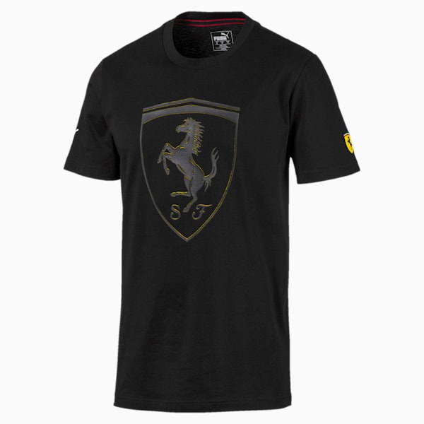 Scuderia Ferrari Big Shield Men's Tee, Puma Black, extralarge