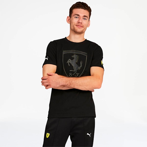 Scuderia Ferrari Big Shield Men's Tee, Puma Black, extralarge