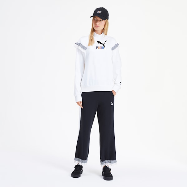PUMA x TYAKASHA Women's Turtleneck Sweater, Puma White, extralarge