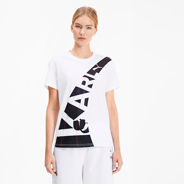 PUMA x KARL LAGERFELD Women's Tee, Puma White, extralarge