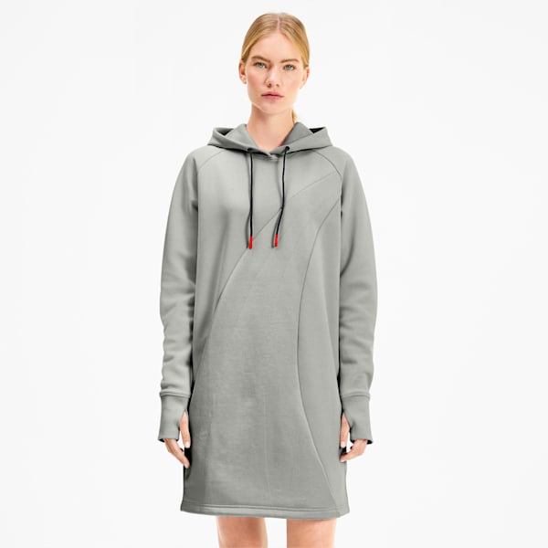 PUMA x KARL LAGERFELD Women's Hooded Dress, Gray Violet, extralarge