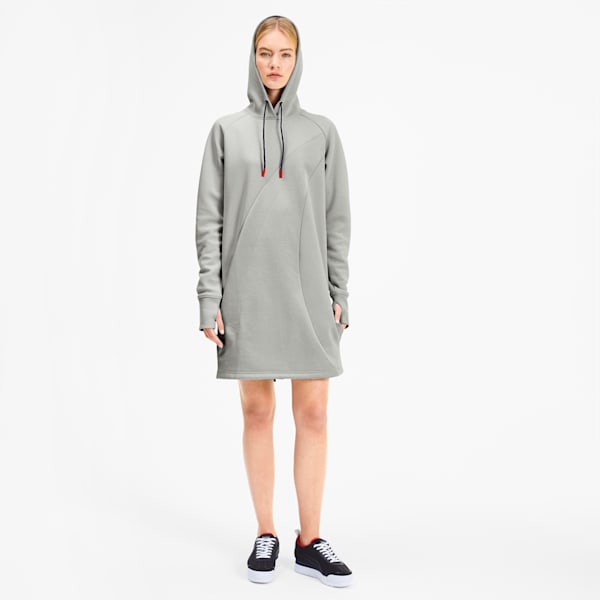 PUMA x KARL LAGERFELD Women's Hooded Dress, Gray Violet, extralarge