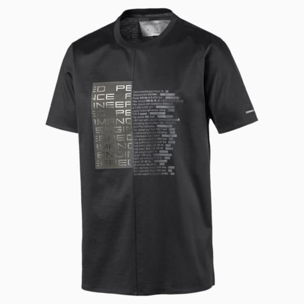 M ポルシェデザイン PD グラフィック Tシャツ, Jet Black, extralarge