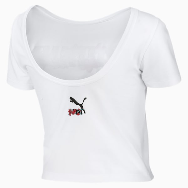 Sakura Women's Short Sleeve Top, Puma White, extralarge
