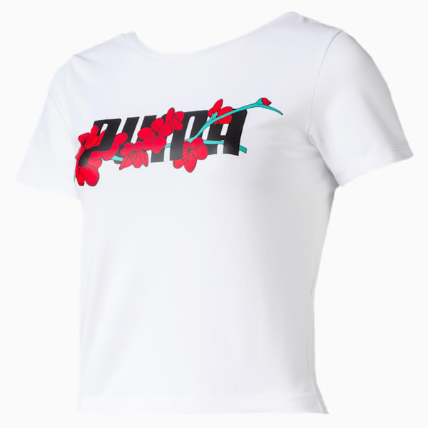 Sakura Women's Short Sleeve Top, Puma White, extralarge