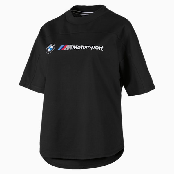 BMW M Motorsport Women's Logo Tee, Puma Black, extralarge