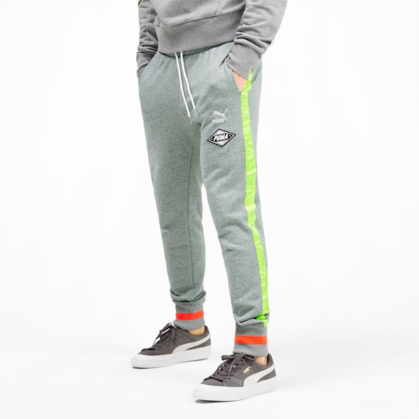 luXTG Men’s Cuffed Sweatpants, Medium Gray Heather, extralarge