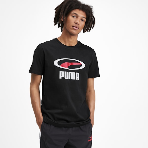 PUMA XTG グラフィック SS Tシャツ, Puma Black, extralarge
