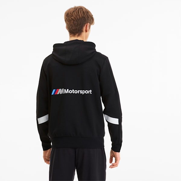 BMW M Motorsport Men's Hooded Sweat Jacket, Puma Black, extralarge