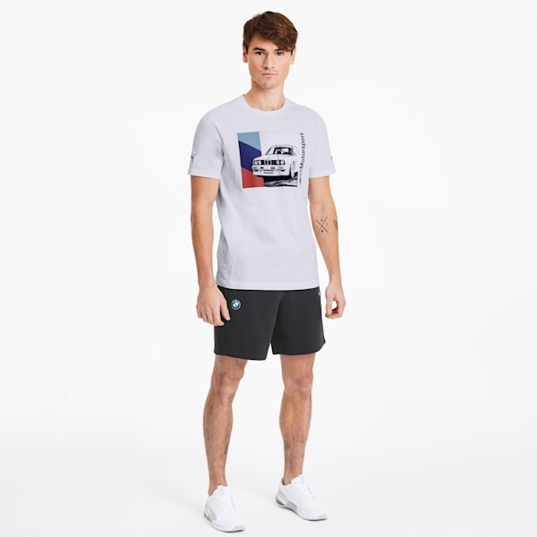 BMW M Motorsport Men's Graphic Tee, Puma White, extralarge