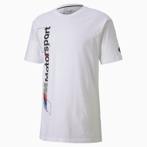 BMW M Motorsport Men's Logo Tee, Puma White, extralarge