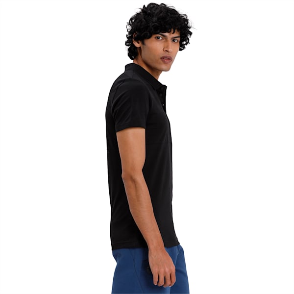 Ferrari Striped Men's Polo, Puma Black, extralarge-IND