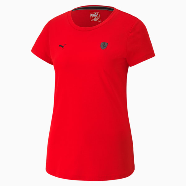 Scuderia Ferrari Women's Small Shield Tee, Rosso Corsa, extralarge