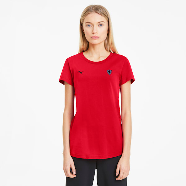 Scuderia Ferrari Women's Puma Small Shield Logo T-Shirt-Red/Black