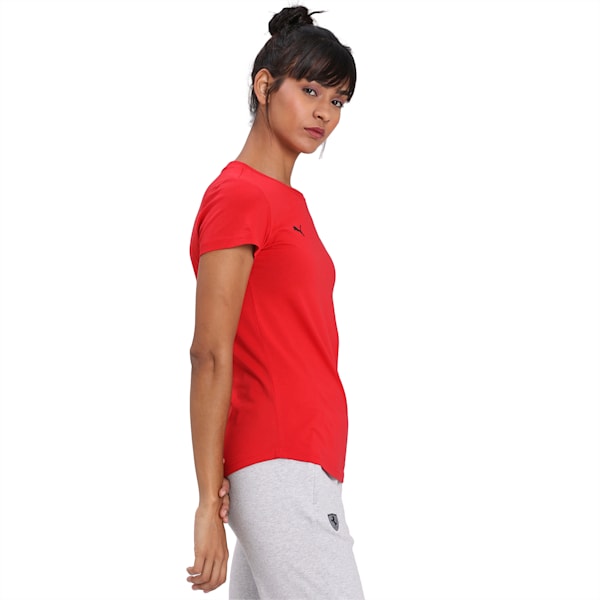 Scuderia Ferrari Small Shield Women's T-Shirt, Rosso Corsa, extralarge-IND