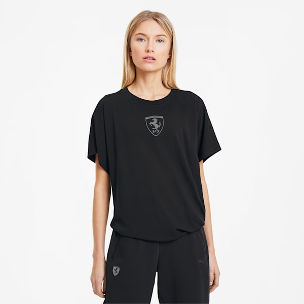 Scuderia Ferrari Women's Big Shield Tee, Puma Black, extralarge